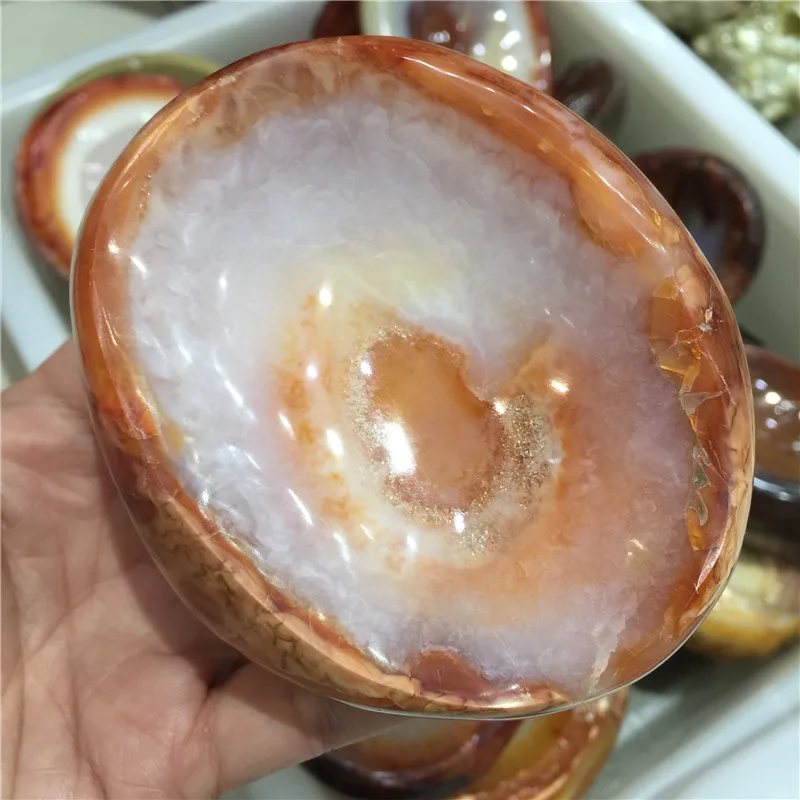 1 шт. натуральный агат пепельница драгоценный камень чаша красный нефрит