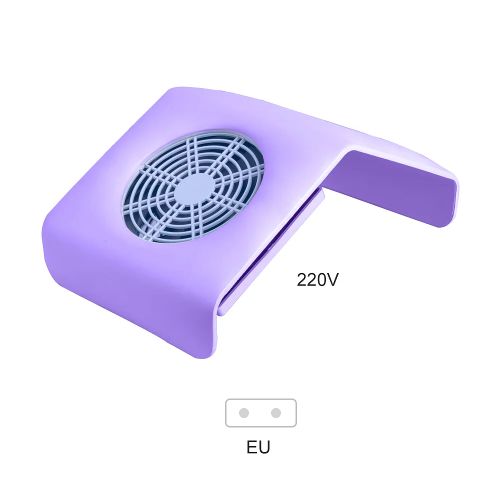 purple 220v EU Розовый 220 в маникюрный салонный всасывающий пылеуловитель для маникюра, 2700 об/мин, акриловый УФ-гелевый наконечник, инструмент для пылесоса, штепсельная вилка европейского стандарта - Цвет: purple 220v EU
