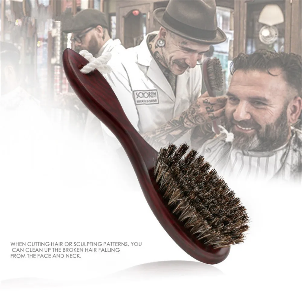 

Natural Boar Bristle Beard Brush For Men Bamboo Face Massage That Works Wonders To Comb Beards and Mustache Shaving Brush