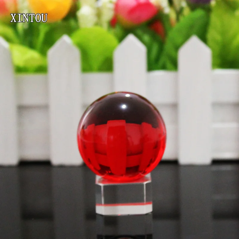Красный хрустальный шар с подставкой 4 см|decorative balls|decorating styledecorative decorative |