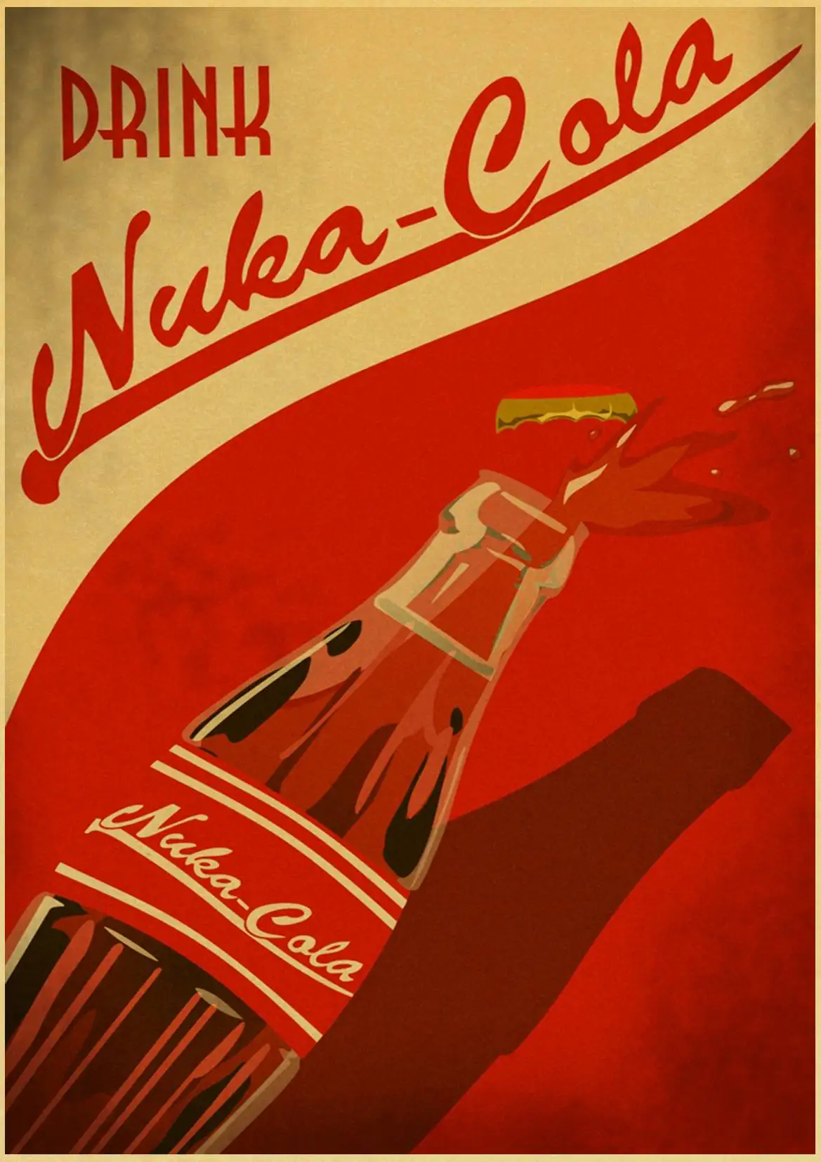 Игра fallout 4 печать на крафтовой бумаге живопись Ретро плакат домашний декор наклейка на стену