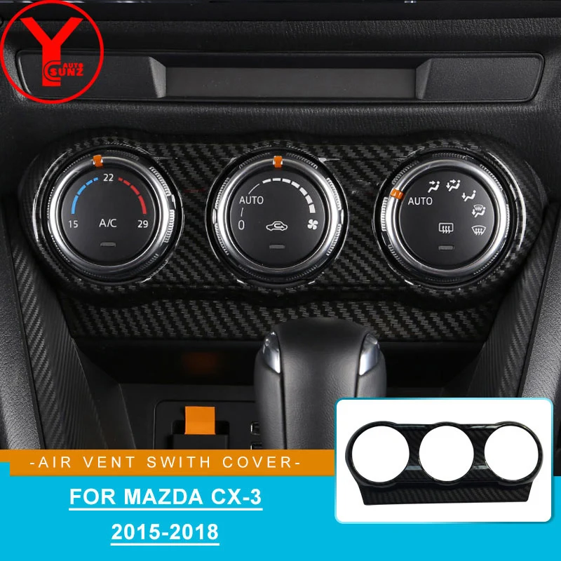 Решетка вентиляционного отверстия из углеродного волокна с крышкой для mazda cx-3 cx3