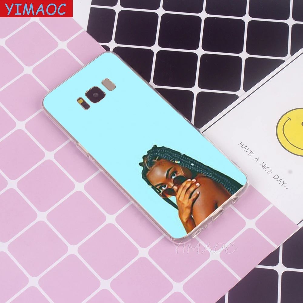 YIMAOC Melanin Poppin Aba Hip Hop Rapper Soft Case for Galaxy j3 j5 j6 j7 A5 2017 A6 A9 Note 8 9 S7 edge S8 S9 S10 Plus S10e |
