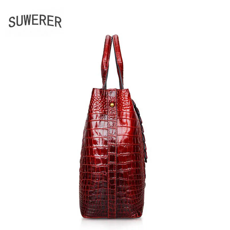 Женские сумки из натуральной кожи дизайнерские крокодила с цветами 2019|designer leather