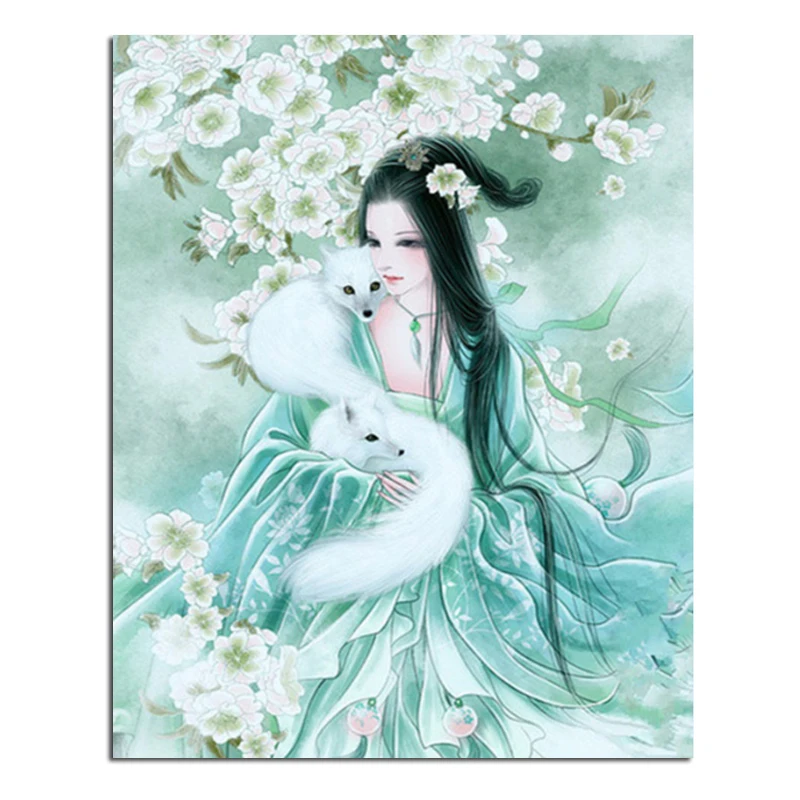 

Лиса красоты 40x50 см Алмазный Набор для вышивания крестиком "сделай сам", украшение для дома, украшено камнями; Для вышивки рисунок ремесла