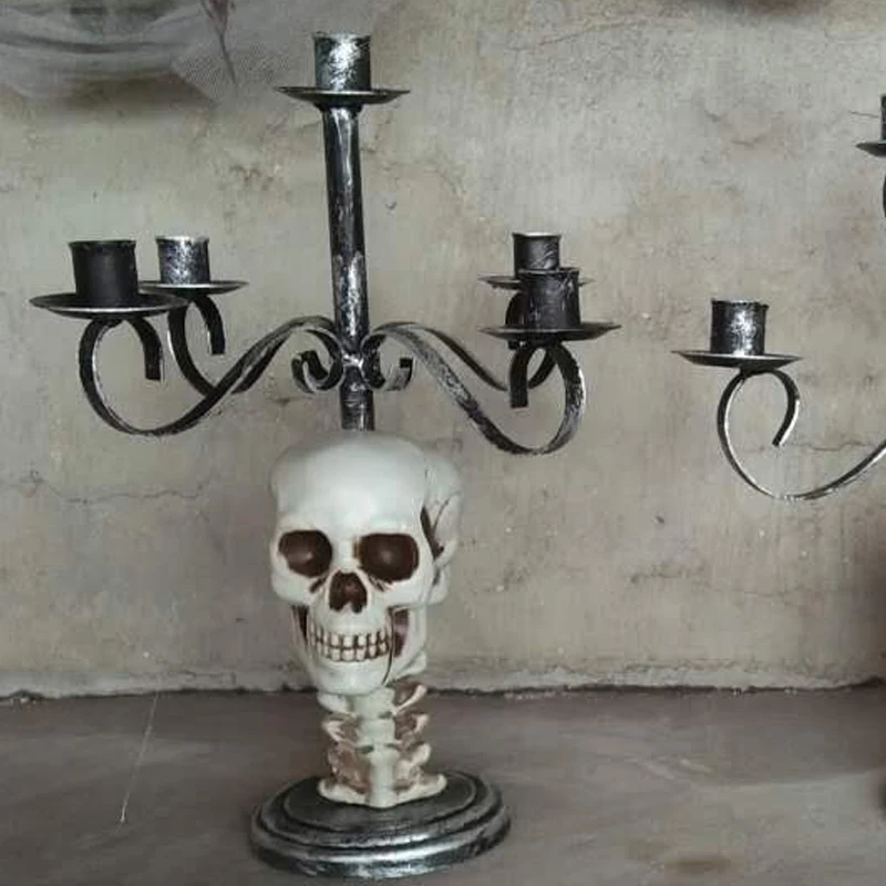 Металлический подсвечник с черепом для Хэллоуина украшение Хэллоуина|skull