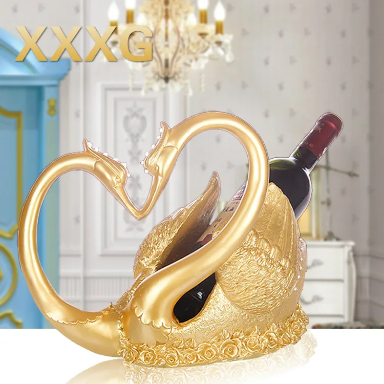 

XXXG// Europe European feast creative wine racks display creative wine rack resin ornaments set upside down wine shelf