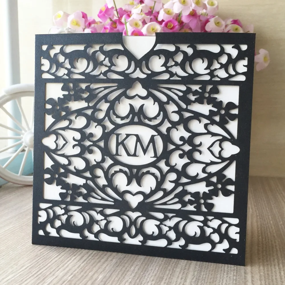 12 шт./лот горячая распродажа лазерная резка ручная работа поздравительные