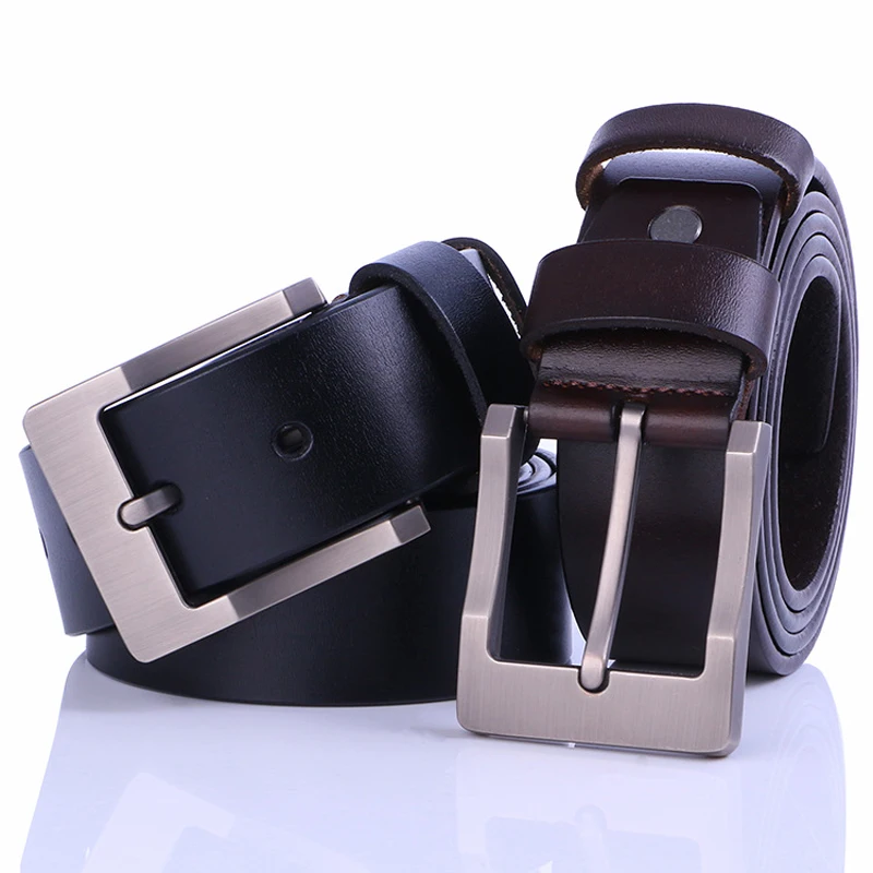 

Dropship Luxury Brand Real Genuine Leather Pin Buckle Vintage Fashion Belt Men Business Male Waistband Cowbody Jeans Cummerbunds