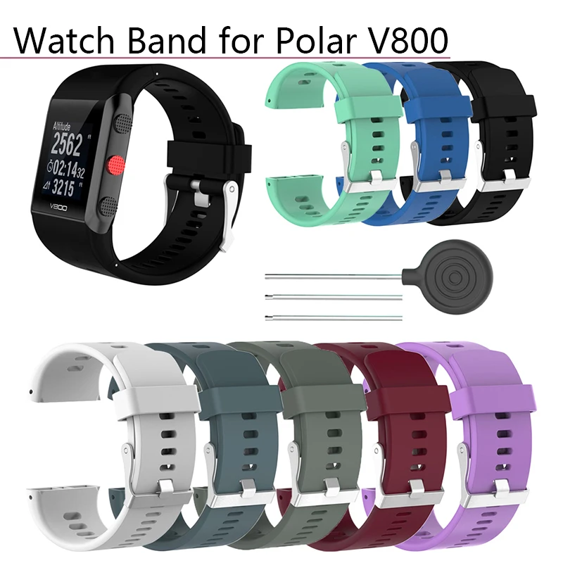 Новый силиконовый смарт ремешок для наручных часов Polar V800 спортивный браслет