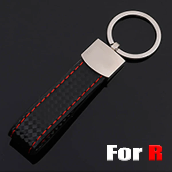 For R red Новое поступление, автомобильный брелок из искусственной кожи, автомобильные кольца для Benz AMG M Tech M Sport Sline Rs R M3 M5 X1 X3 E60, автомобильный брелок, подарок - Название цвета: For R red