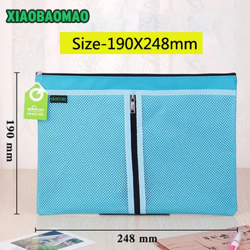 190X248mm Размер 5! Красочные Двухслойные холст ткань молния бумажная папка для файлов книга карандаш файлы ручка чехол Сумки для документов - Цвет: 190X248mm