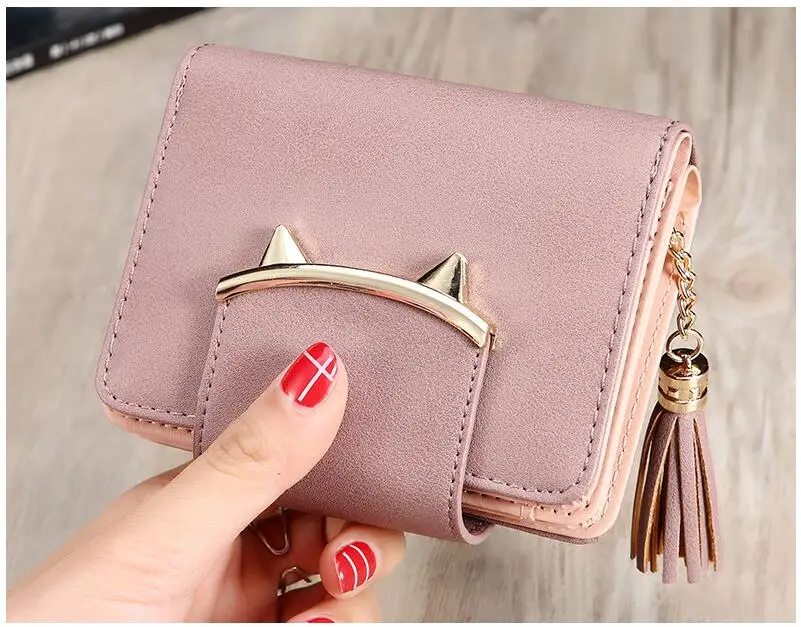 Женский кошелек для монет милый мини с кошкой и животным женский клатч сумки