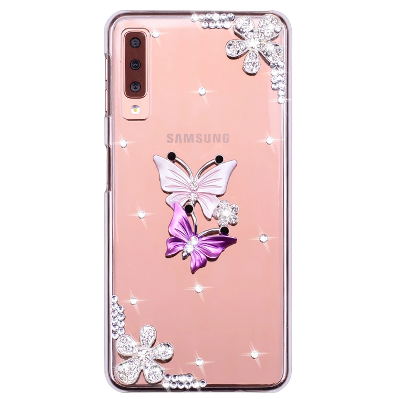 Блестящий Алмазный чехол для Samsung Galaxy A9 J8 A7 2018 A750 A920 A50 A20 A10 A30 A70 S8 s9 J4 J6 PLUS Note 8 9 C9 PRO
