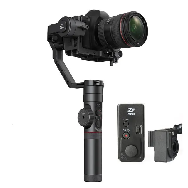 Zhiyun кран 2 Бесщеточный Стабилизатор Ручной Gimbal для sony Canon Panasonic D6 Mark цифровых зеркальных камер с 3,2 кг полезной нагрузки - Цвет: add ZWB02 remote