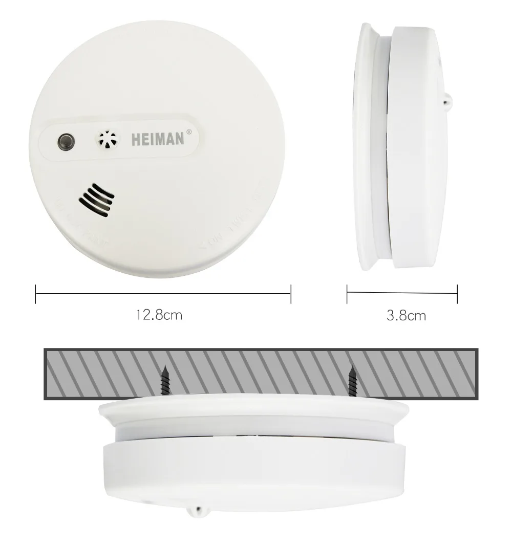 Питание 9 В батарея тепла сенсорный детектор дыма 3 шт. в упаковке тепловой