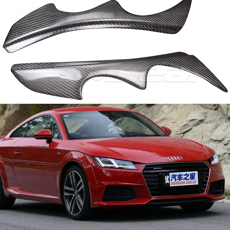 TT углеродное волокно Автомобильные фары брови крышка отделка наклейка для Audi