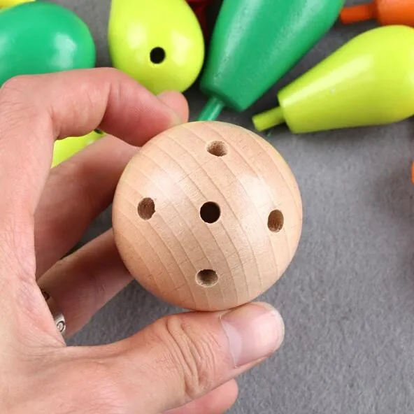 Wooden blocks children's piled baby hands-on stitching cactus fairy ball puzzle multi-function split assembling toys | Игрушки и