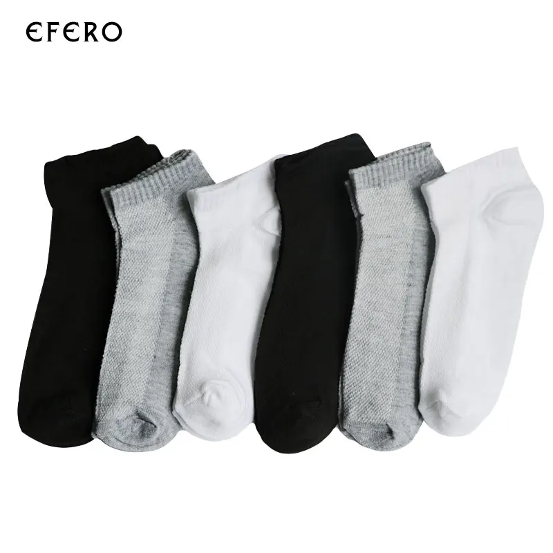 6 пар в партии Для Мужчин's короткие Дышащие носки с низкой посадкой невидимые