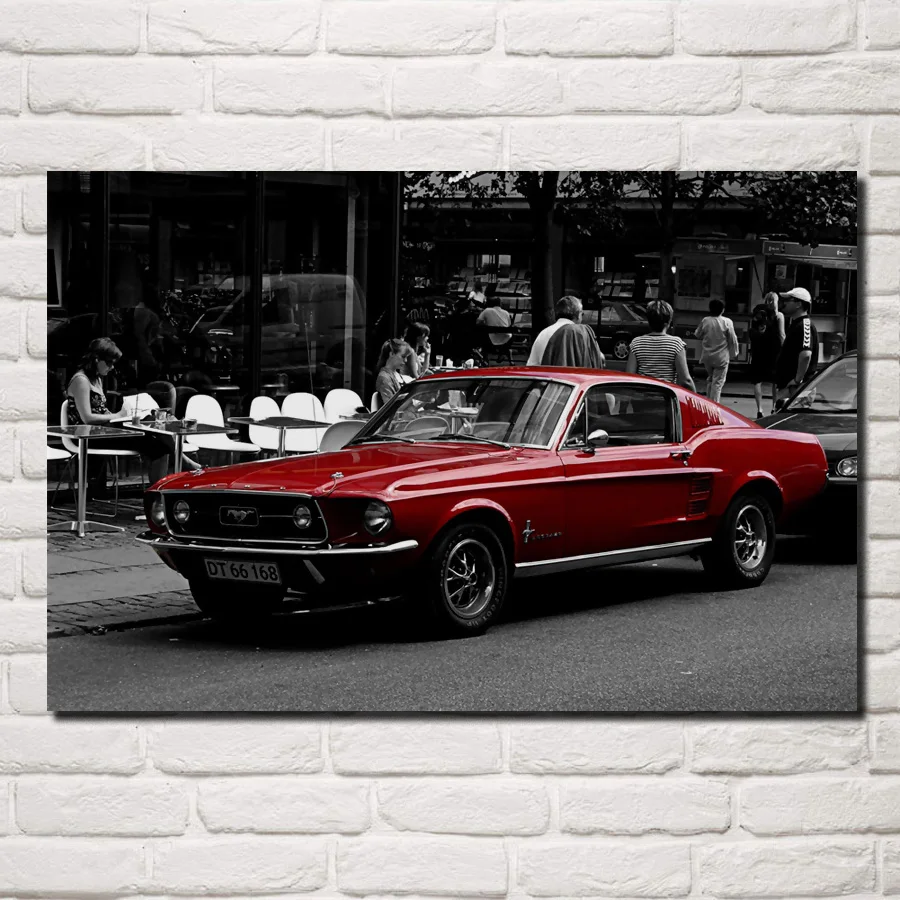 Постеры из ткани с изображением американских мышечных машин mustang селективная