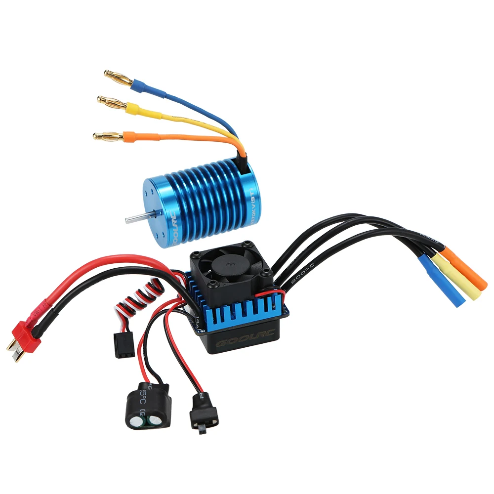Оригинальный бесщеточный двигатель GoolRC 3650 4370KV 4P и ESC 45A для внедорожных