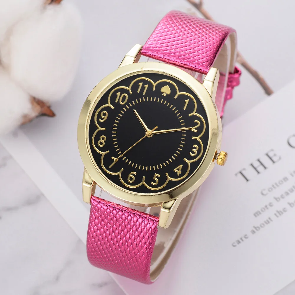 Женские новые модные часы роскошные для отдыха кожаные кварцевые из