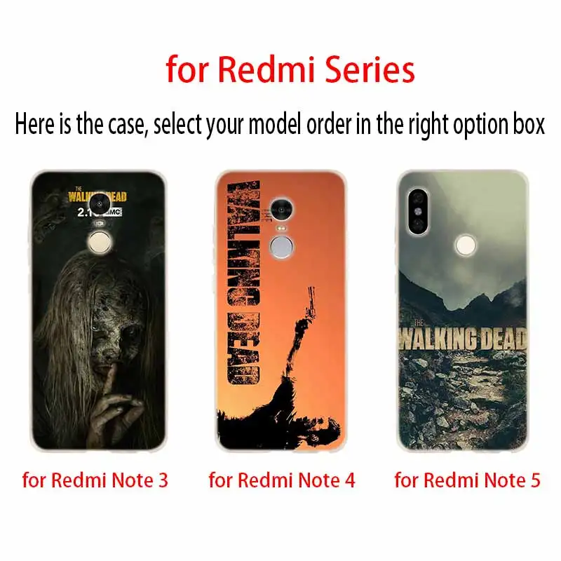 Модный мягкий чехол из ТПУ Ходячие мертвецы для Xiaomi Redmi Note 10 9 8 7 6 5 Pro Max 10S 9S 9T 8T note10