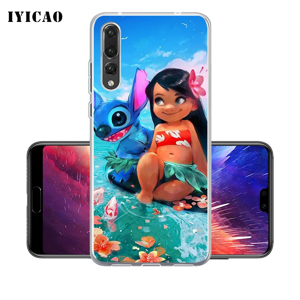 IYICAO милый мягкий силиконовый чехол для телефона Lilo & Stitch Huawei P30 P20 Pro P10 P9 P8 Lite P Smart из