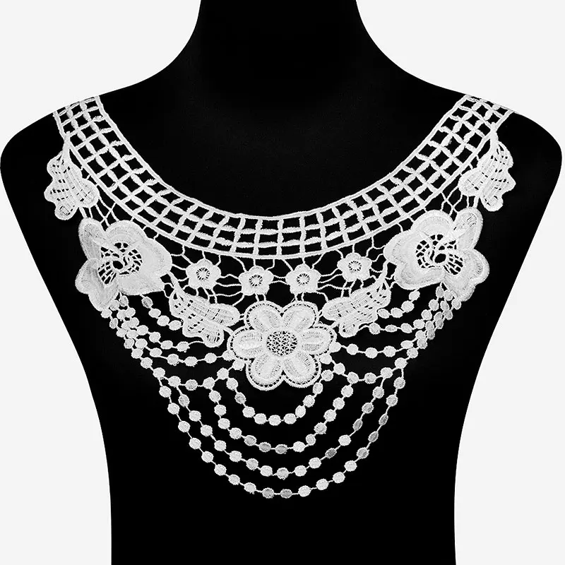 Misaya черная бумага паста кожа кружево ткань вышивка кружевной воротник Венеция