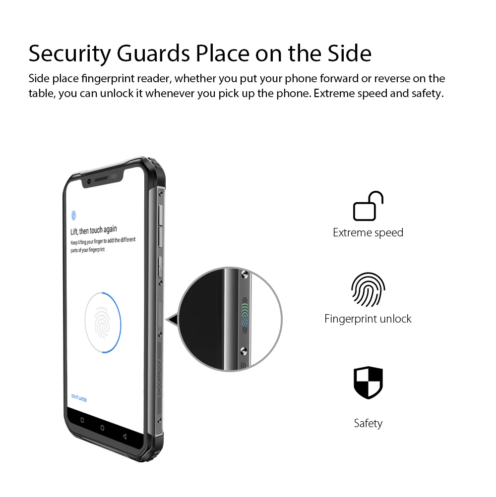 Blackview BV9600 P70 AI Восьмиядерный IP68 прочный смартфон 4 Гб 64G Android 9,0 6,21 ''FHD+ AMOLED Global 4G NFC 16 МП мобильный телефон