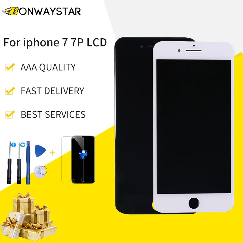 Top Quality AAA LCD For iPhone 7 Plus Display With Touch Digitizer Assembly Cold Glue Free Shipping | Мобильные телефоны и