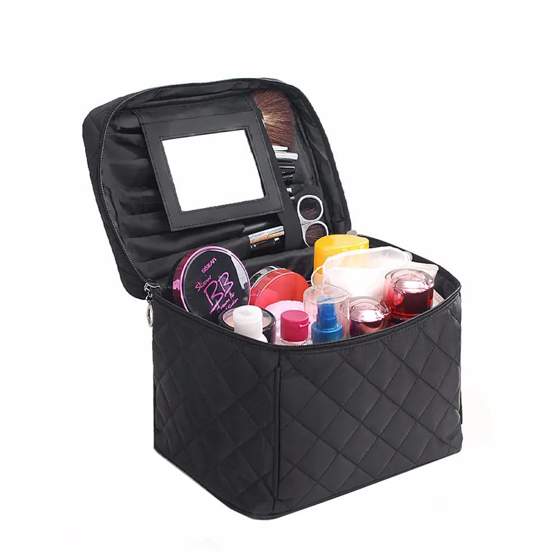 

Beautician Necessaire Large Cosmetic Bag Cases Organizer Beauty Vanity Makeup Box Women Men Travel Toiletry Wash Pouch Mirror