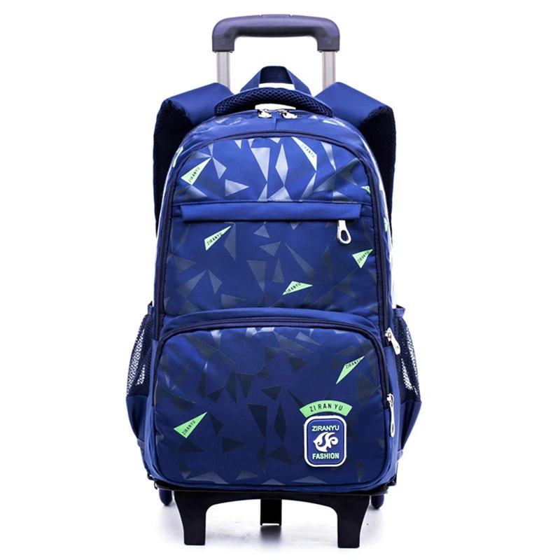 School Bags with Wheels Kids Teenage Boys Girls Large Trolley Schoolbag Orthopedic Wheeled Backpacks Book Bag;mochila infantil