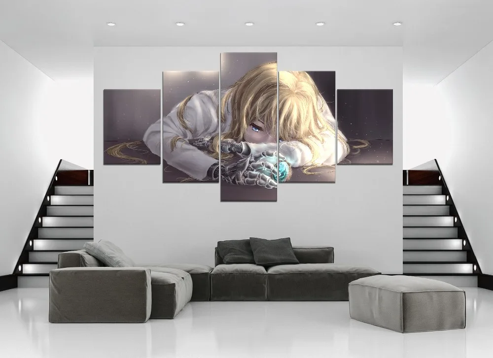 Violet Evergarden животные аниме HD принт Декор картина холст настенная живопись 5 шт. для