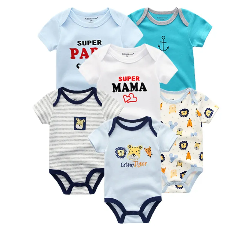 6 шт./лот; детские комбинезоны для девочек; Детский комбинезон; bebe infantil; Одежда для новорожденных; лето г.; одежда для маленьких мальчиков - Цвет: baby boy romper27