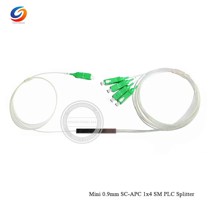 Горячая продажа 10 шт./лот мини 0 9 мм SC APC 1x4 SM PLC сплиттер FTTH волоконно оптический