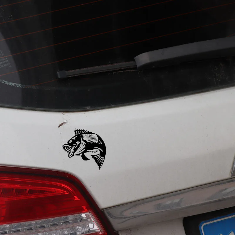 YJZT 13 4 см * 17 Автомобильная наклейка Яркий бас рыба прыжки виниловая