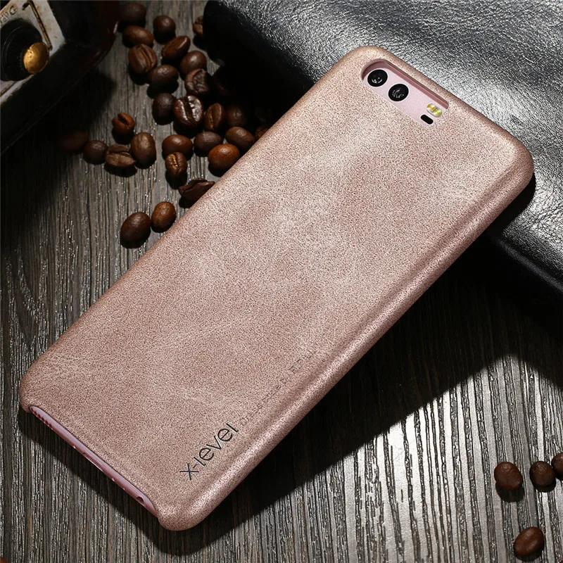 Винтаж Кожа PU телефон назад чехол для Huawei P10 люксовый бренд X-уровень протектор