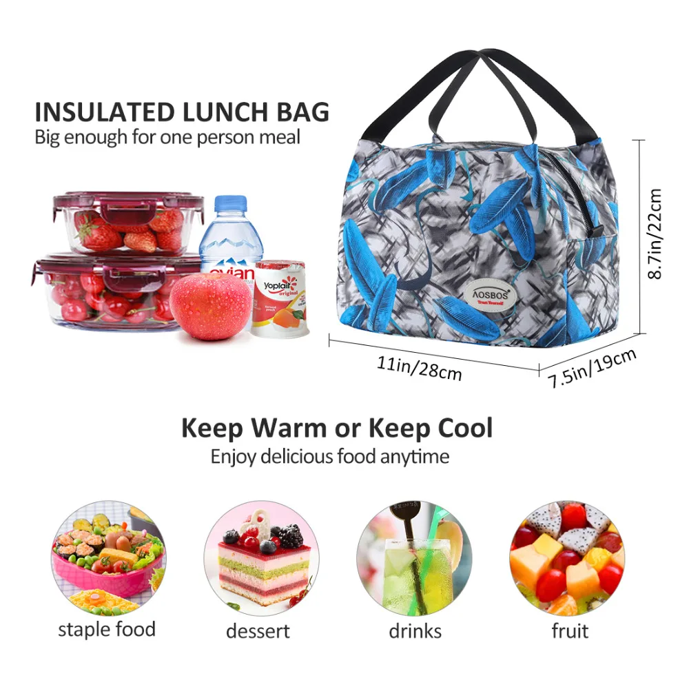 

2019 New Arrive Bohemia Colorful Insulated Lunch Bag Portable keep Food Safe warm Thermal Cooler business Box school