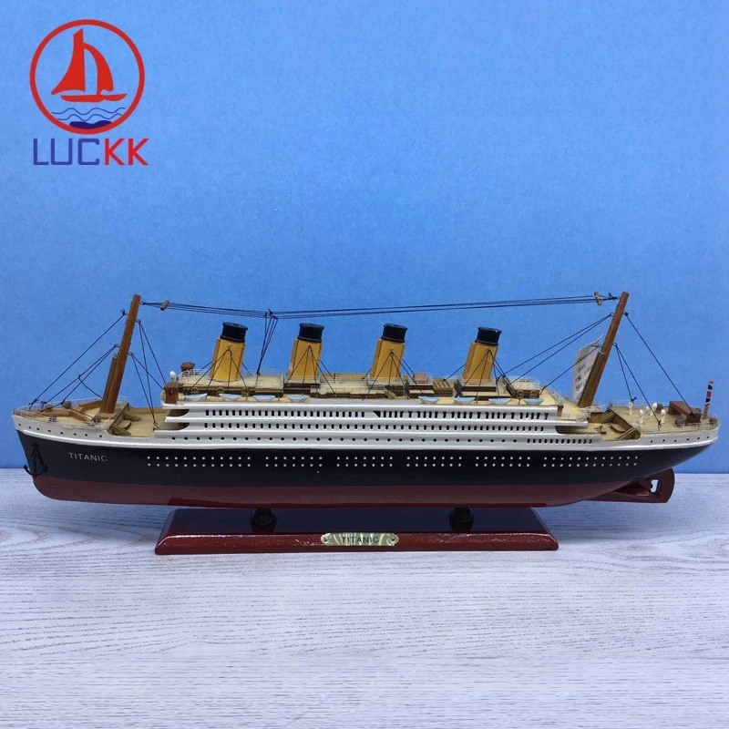 LUCKK 55 35 см средиземноморская титановая деревянная модель кораблей со светодиодный домашний Морской Декор изделия из дерева круиз Креативный интерьер