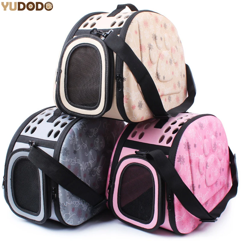3 Colors EVA Foldable Pet Carriers Bags For Small Dogs Singles Portable Breathable Transport Box Cat Puppy Dog Travel Handbag