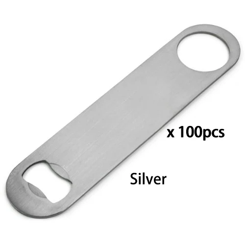 Silver 100PCS 100 шт " Прочный из нержавеющей стали открывалка для бутылок пива красный и черный сверхмощный винный набор аксессуаров 100 - Цвет: Silver 100PCS