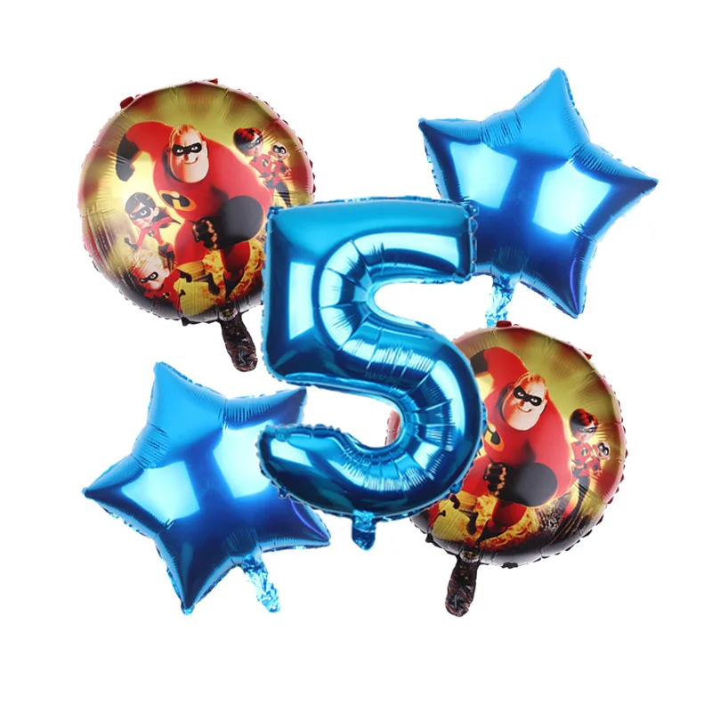 blue 5 5 шт./партия, надувной шар из 2 фольги, воздушный шар из майлара, 32 дюйма, шарики ко дню рождения, вечерние игрушки-украшения для детей, Globos - Цвет: blue 5