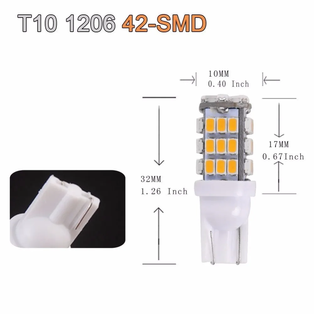 Комплект 4 люстры Cree Samsung Chip 42 светодиода Smd T10 Бесплатная доставка по карте Regi(6000K