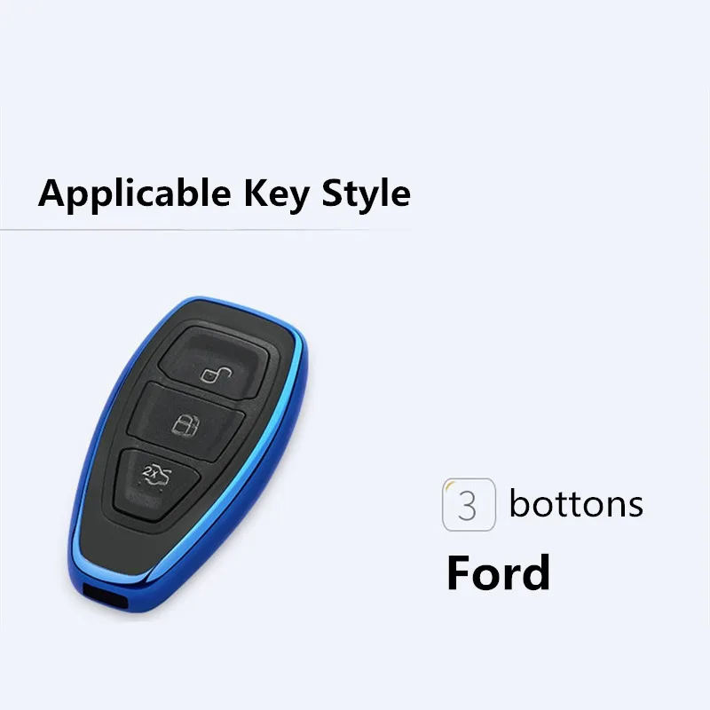 Чехол для автомобильного ключа из ТПУ защитный чехол Ford Focus Kuga Mondeo со слезами неба