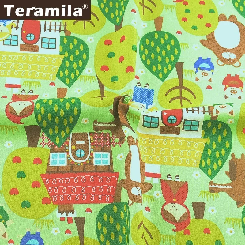 Teramila 100% хлопок сказочный стиль Tissu детская ткань простыня лоскутное шитье