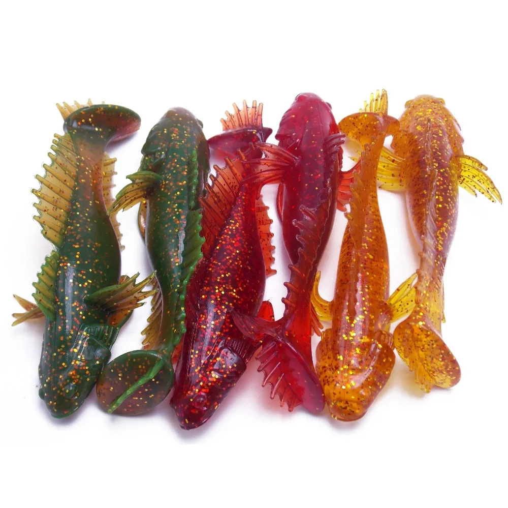 

CATCHSIF 6PCS Goby Paddle Tail Soft Swimbait 11.5cm Fishing Lures