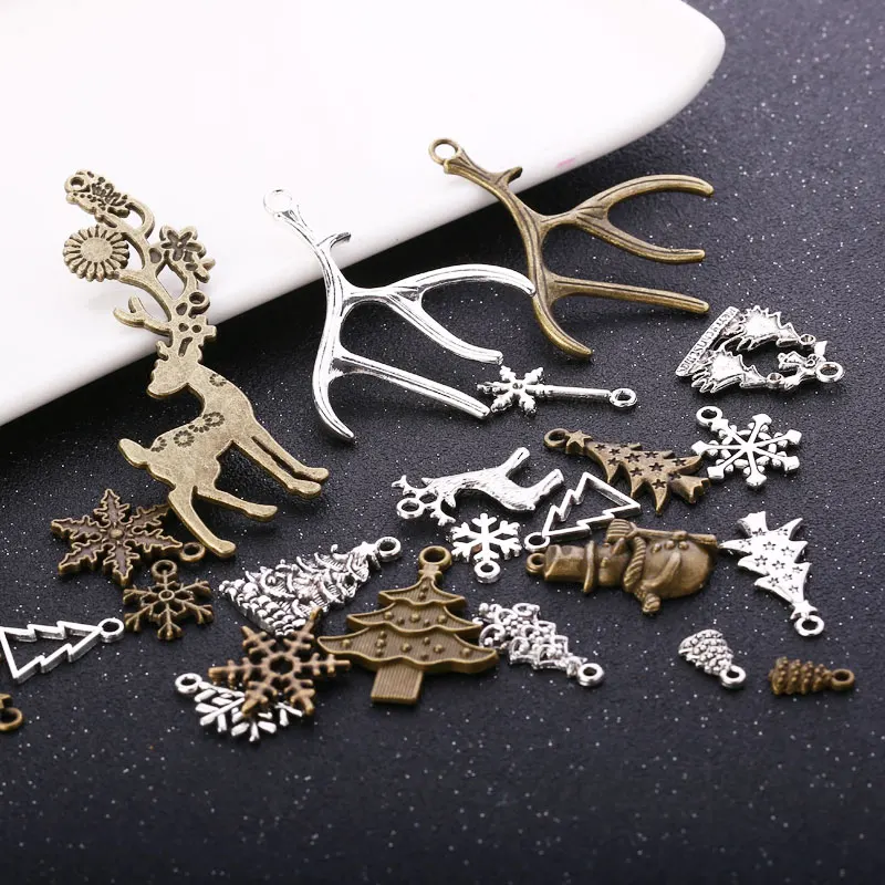 Винтажные металлические Рождественские Подвески модные аксессуары ручной