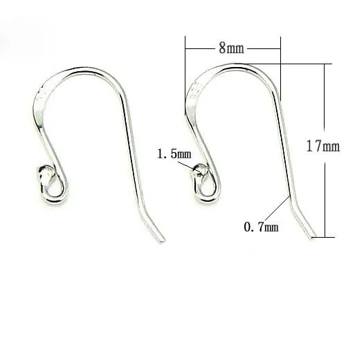 Оптовая продажа 50 парт/Лот проволока из стерлингового серебра 925 пробы для ушей