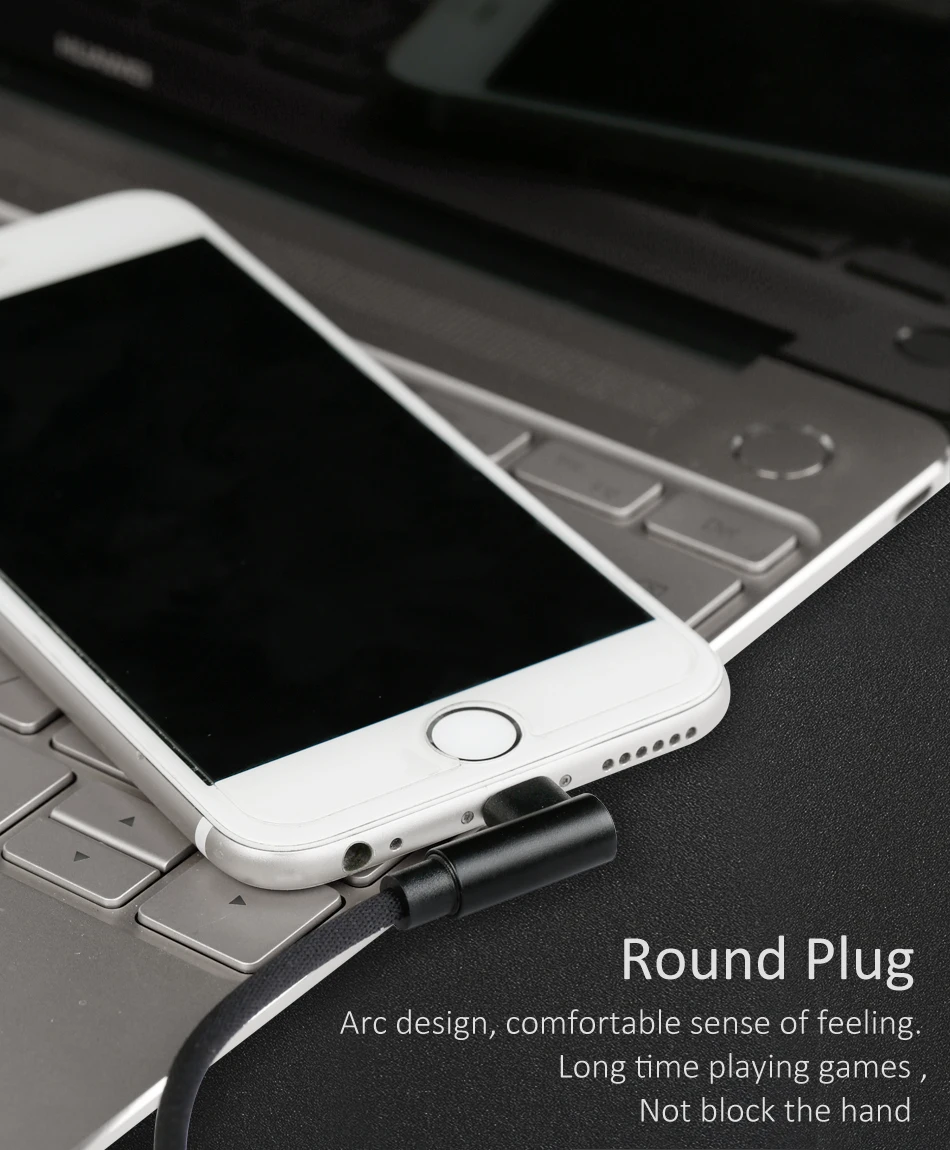 GUSGU для iphone зарядное устройство USB кабель Быстрая зарядка 90 градусов адаптер usb Шнур кабель для iphone X 8 7s 6 plus 6s 5 5S se ipad кабель